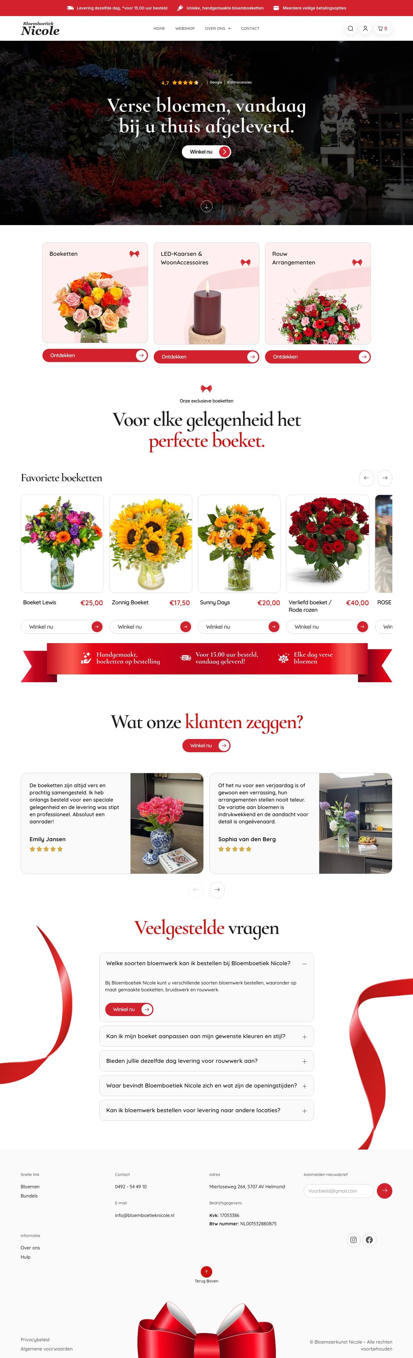Volledige pagina van Bloemboetiek Nicole