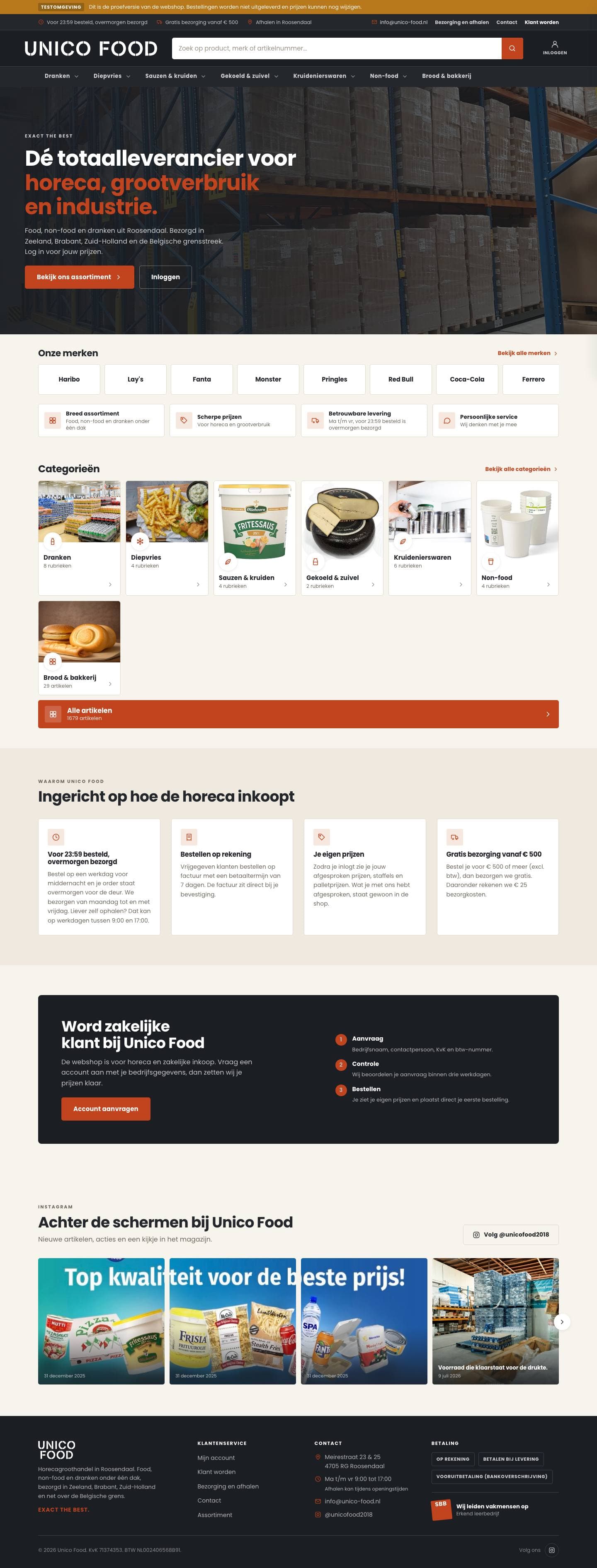 Volledige pagina van Unico Food