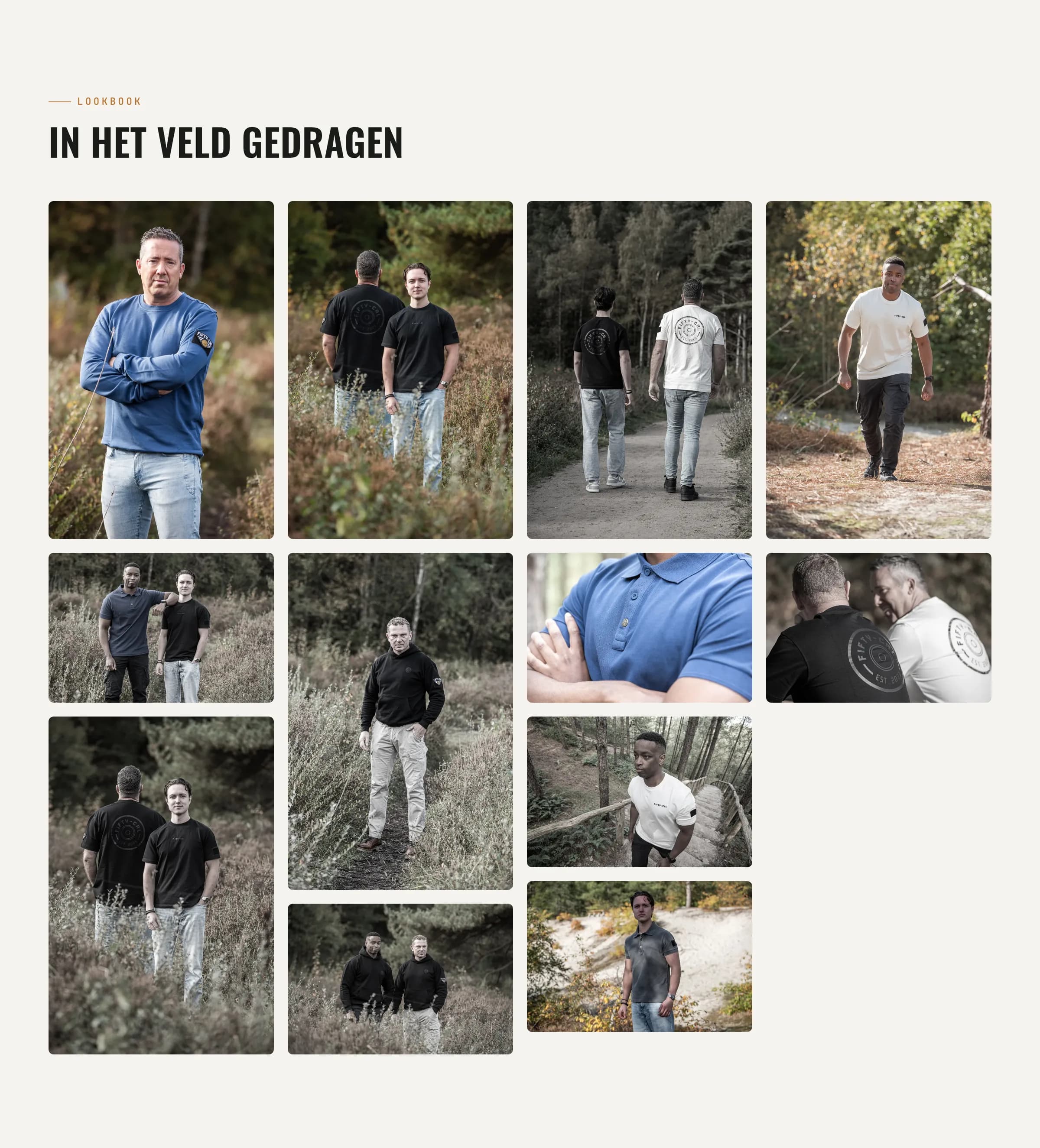 Het lookbook met eigen fotografie in plaats van stockbeeld