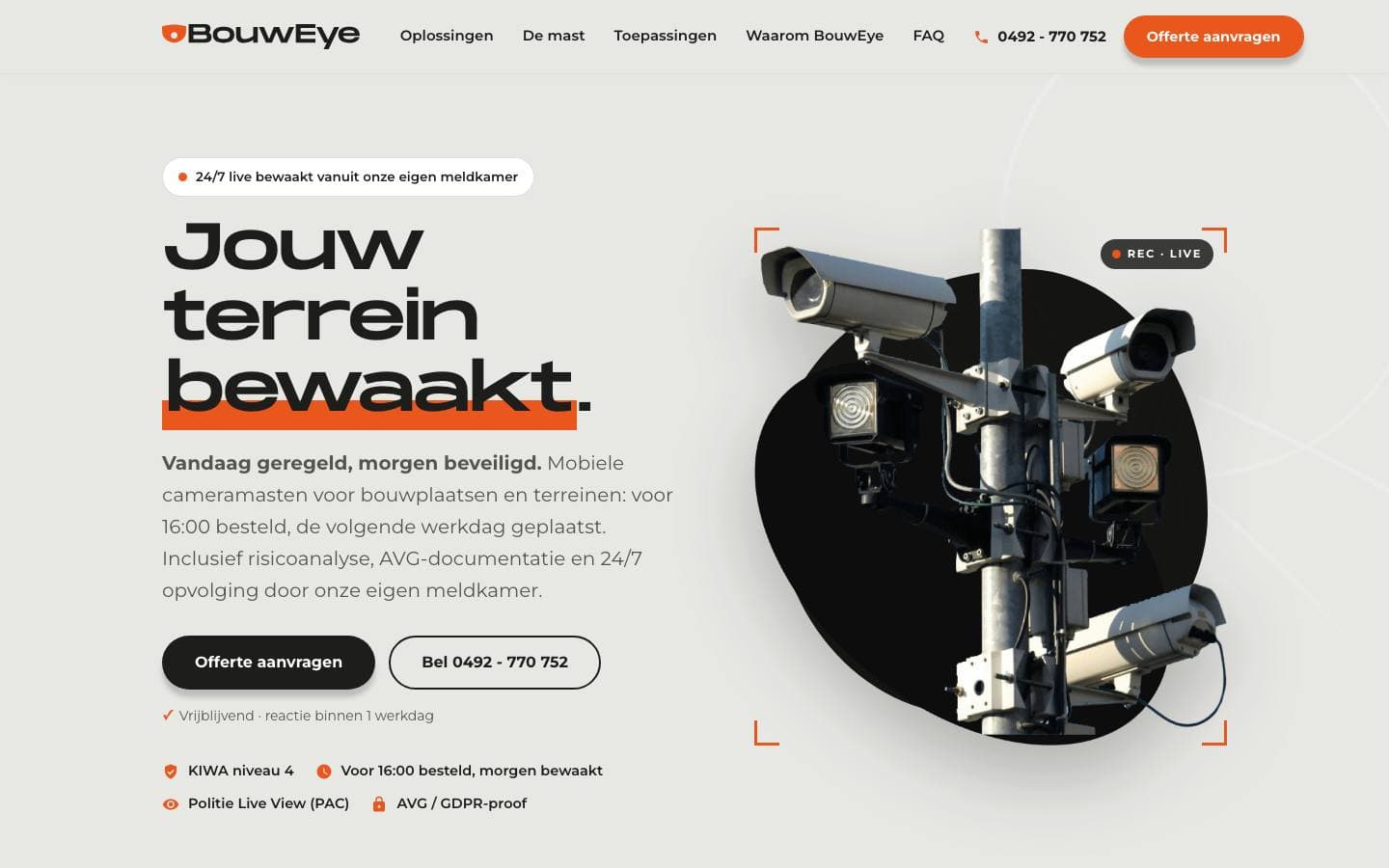 Homepage van BouwEye