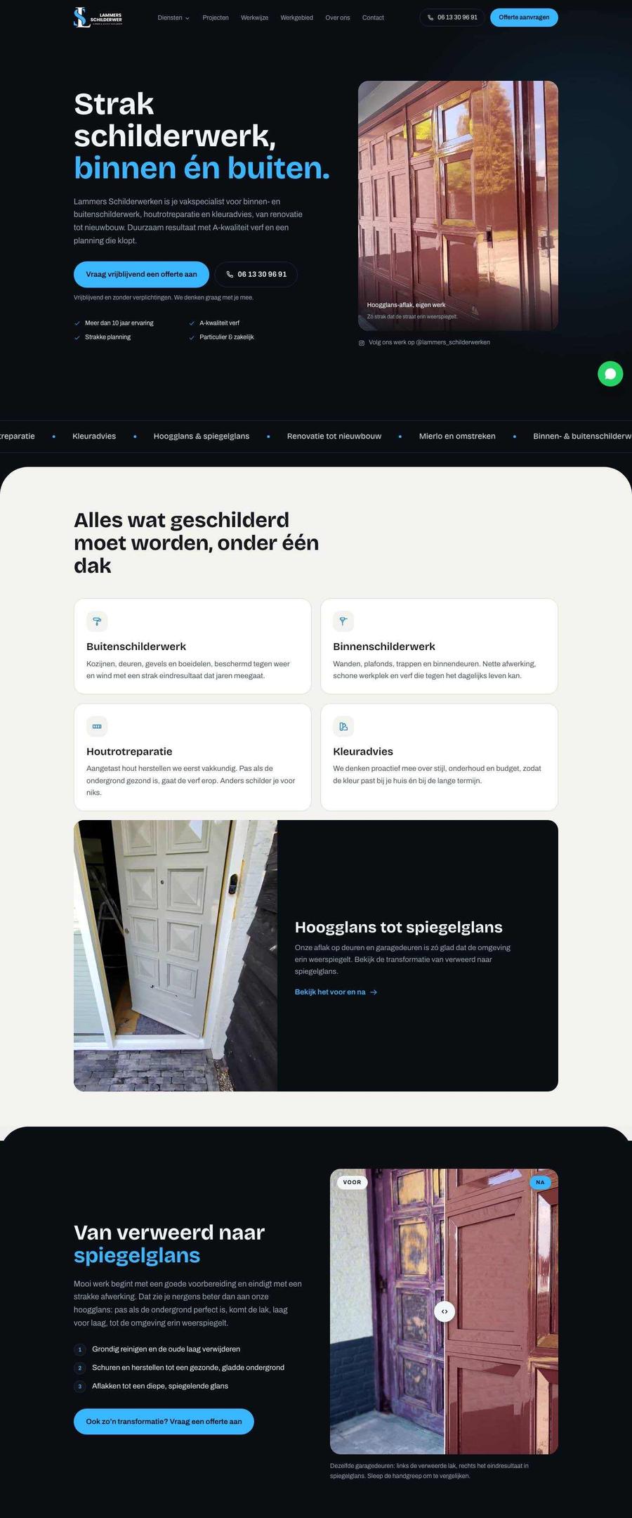 Website van Lammers Schilderwerken